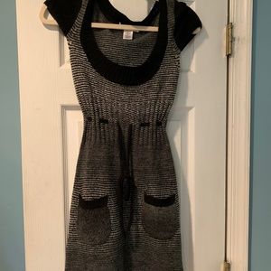 Gray and Black sweater dress